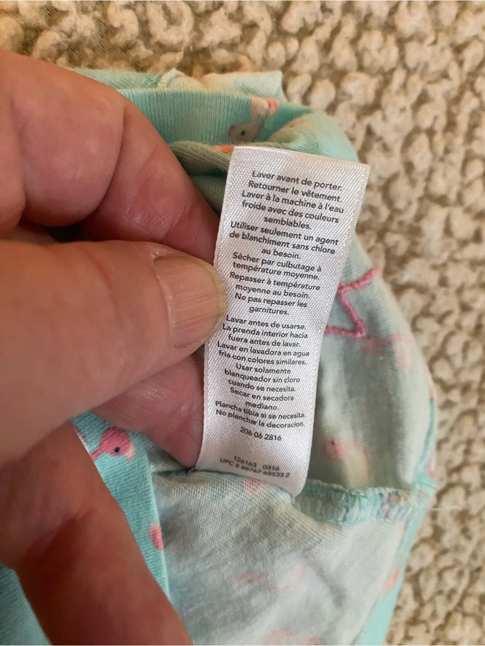 Carters aqua romper